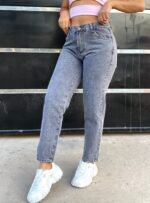 JEAN MOM RIGIDO GRIS NEVADO - Imagen 3