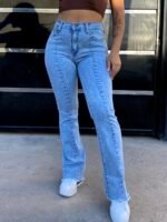 JEAN OXFORD CELESTE RE-ELASTIZADO SIN BOLSILLO TRASERO