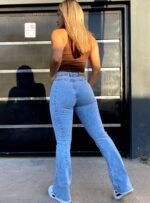 JEAN OXFORD CELESTE RE-ELASTIZADO SIN BOLSILLO TRASERO - Imagen 2