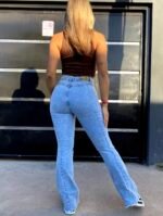 JEAN OXFORD CELESTE RE-ELASTIZADO SIN BOLSILLO TRASERO - Imagen 6