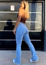 JEAN OXFORD CELESTE RE-ELASTIZADO SIN BOLSILLO TRASERO - Imagen 5