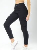 JEAN JOGGER ELASTIZADO CARGO NEGRO - Imagen 2