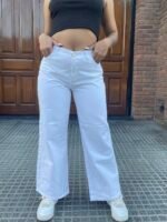 JEAN WIDE RIGIDO BLANCO