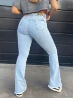 JEAN OXFORD ELASTIZADO CELESTE CLARITO BOTA DEFLECADO - Imagen 2