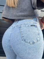 JEAN OXFORD ELASTIZADO CELESTE CLARITO BOTA DEFLECADO - Imagen 8