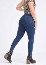 JEANS CLASICO AZUL MATIZADO OXIDO CON BIGOTES LASER - Imagen 3