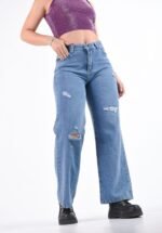 JEAN WIDE RIGIDO AZUL MATIZADO - Imagen 5