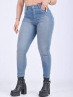 JEAN CLASICO CELESTE MATIZADO CON BIGOTES LASER