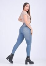 JEAN CLASICO CELESTE MATIZADO CON BIGOTES LASER - Imagen 5