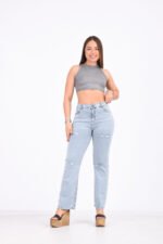 JEAN WIDE ELASTIZADO CELESTE CLARO - Imagen 5