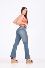 JEAN WIDE ELASTIZADO AZUL MATIZADO - Imagen 6