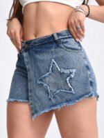 SHORT-POLLERA RÍGIDO AZUL NEVADO