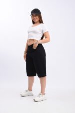 Bermuda Baggy Rígido Negro - Imagen 6