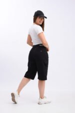 Bermuda Baggy Rígido Negro - Imagen 4