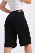 Bermuda Baggy Rígido Negro - Imagen 2