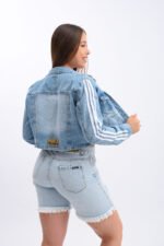 CAMPERA RIGIDA CELESTE CON TRES TIRAS - Imagen 2