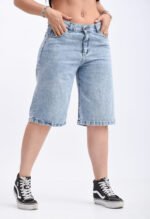 Bermuda Baggy Rigido Celeste Nevado - Imagen 3