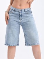 Bermuda Baggy Rigido Celeste Nevado