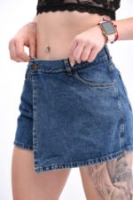 SHORT-POLLERA RÍGIDO AZUL - Imagen 3