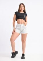 SHORT RÍGIDO BLANCO RAYADO - Imagen 4