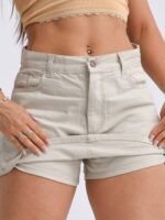 SHORT-POLLERA RÍGIDO BEIGE