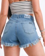 SHORTS RÍGIDO CELESTE MATIZADO PLAYERO - Imagen 2