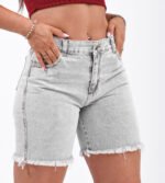 Bermuda Rígida Grey Ruedo Deflecado - Imagen 3