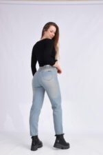 JEAN MON RIGIDO CELESTE MATIZADO LOCALIZADO CON BIGOTES - Imagen 6