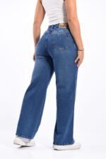 JEAN WIDE RIGIDO AZUL CON BIGOTES LASER - Imagen 2