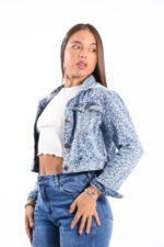 CAMPERA RIGIDA AZUL ANIMAL PRINT - Imagen 4
