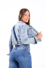 CAMPERA RIGIDA AZUL ANIMAL PRINT - Imagen 2