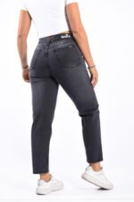 JEAN MOM RIGIDO GRIS LOCALIZADO CON BIGOTES - Imagen 2