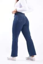 JEAN WIDE ELASTIZADO AZUL CON ROTURAS LASER - Imagen 7