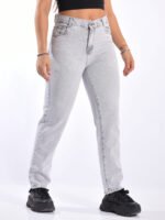 JEAN MOM RIGIDO GREY