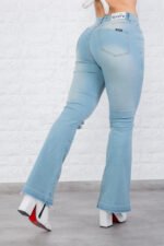 JEAN OXFORD RE-ELASTIZADO CELESTE OXIDO CON ROTURAS LASER - Imagen 2