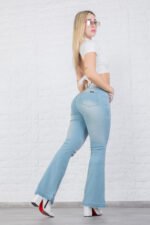 JEAN OXFORD RE-ELASTIZADO CELESTE OXIDO CON ROTURAS LASER - Imagen 7