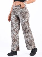 JEAN WIDE RIGIDO ANIMAL PRINT