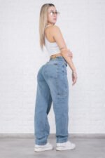 JEAN BAGGI RIGIDO CARPINTERO CELESTE MATIZADO CON CINTURA REGULADORA - Imagen 5