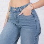 JEAN BAGGI RIGIDO CARPINTERO CELESTE MATIZADO CON CINTURA REGULADORA - Imagen 4