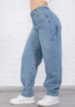 JEAN BAGGI RIGIDO CARPINTERO CELESTE MATIZADO CON CINTURA REGULADORA