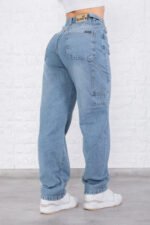 JEAN BAGGI RIGIDO CARPINTERO CELESTE MATIZADO CON CINTURA REGULADORA - Imagen 2