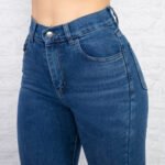 JEAN CLASICO RE-ELASTIZADO AZUL CON BIGOTES LASER - Imagen 3