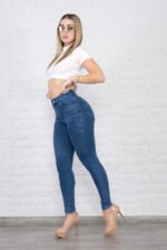 JEAN CLASICO RE-ELASTIZADO AZUL CON BIGOTES LASER - Imagen 6