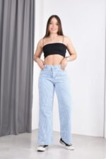 JEAN WIDE RIGIDO CELESTE RAYADO - Imagen 5