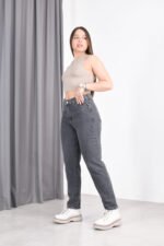 JEAN MOM RIGIDO GRIS - Imagen 4