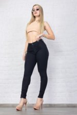 Jean Clásico Elastizado Negro Tiro Medio Bajo - Imagen 5