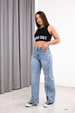 JEAN WIDE RIGIDO CELESTE - Imagen 4