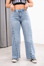 JEAN WIDE RIGIDO CELESTE - Imagen 3