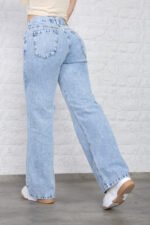 JEAN WIDE RIGIDO CELESTE TIRO MEDIO BAJO - Imagen 2