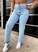 JEAN MOM RIGIDO CELESTE NEVADO CLARO - Imagen 3